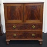 English mahogany storage cabinet