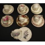 Six various Royal Albert trios