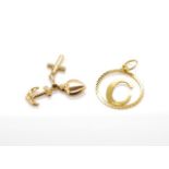 Yellow gold charms