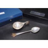Sterling silver caddy spoon in original box