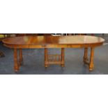 Antique Henri II style walnut extension table