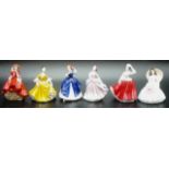 Six miniature Royal Doulton figurines
