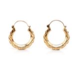 9ct rose gold Creole hoop earrings