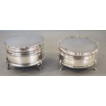 Two sterling silver trinket boxes