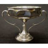 Edward VII sterling silver twin handle comport
