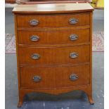 Small Georgian style bow front chest of drawers