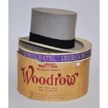Vintage Woodrow grey felt top hat