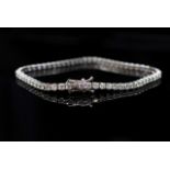 4.50ct diamond and 14ct white gold tennis bracelet