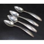 Set four Dutch silver coffee spoons