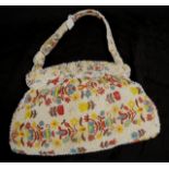 Vintage American beaded hand bag