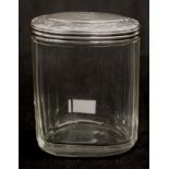 Victorian sterling silver lidded toilet jar
