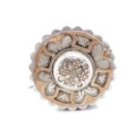 Victorian silver Etruscan revival brooch