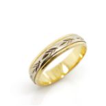 Two tone 18ct gold ring