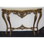 Rococo style marble top console table