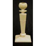 Antique Chinese carved ivory candlestick