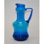 Vintage blue glass jug / vase