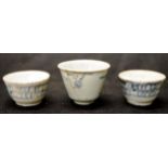 Three Chinese Ming dynasty cups