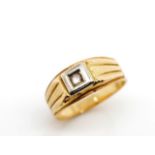 18ct yellow gold and white gemstone ring