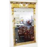 Louis style gilt and silver framed mirror
