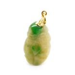 Vintage jade and gold pendant