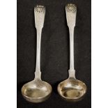 Pair of Scottish sterling silver sauce ladles