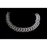 Diamond and 18ct white gold night and day bracelet