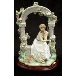Large Lladro Tranquility figure on a timber stand