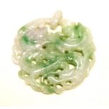 Chinese carved Jadeite pendant