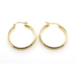 14ct yellow gold hoop earrings