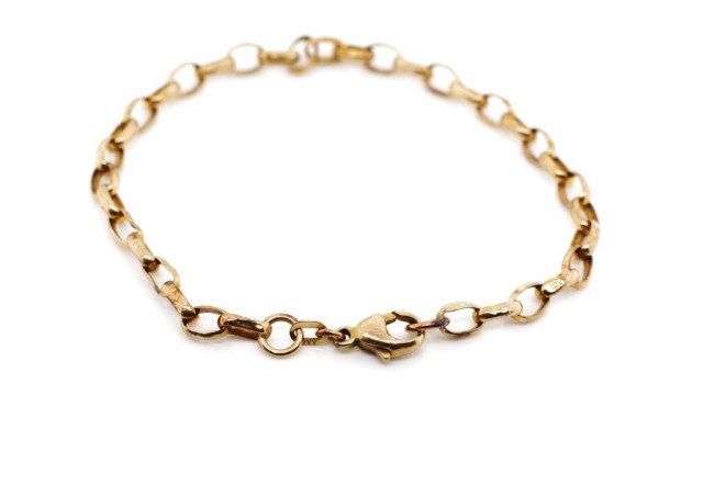 9ct rose gold oval belcher chain bracelet - Image 4 of 4