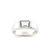 18ct white gold and gemstone ring