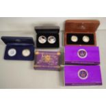 Six cased Australian proof silver coin sets