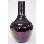 Large Chinese purple glazed bottle vase