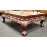 Good Chinese carved rosewood coffee table