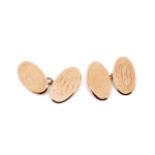 Edwardian 9ct rose gold cufflinks