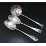 Three George III sterling silver spoons