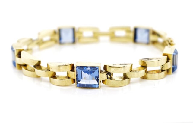 14ct yellow gold and topaz bracelet - Image 3 of 8