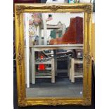 Decorative gilt framed over mantel mirror