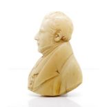 Antique ivory portrait miniature of a gentleman