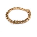 Antique rose gold double curb link bracelet