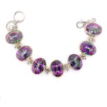 Mystic topaz and silver bracelet