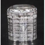 Antique silver lidded trinket box