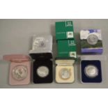 Eight RAM & Perth Mint silver proof coins