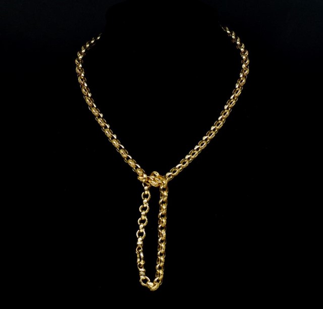 Matching 9ct yellow gold bracelet and necklace - Image 4 of 12