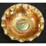 Carnival Glass 'Swan' bowl