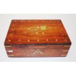 Indian inlaid brass jewellery box