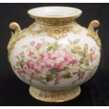 Royal Worcester hand painted vase