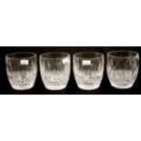Four Waterford crystal "Colleen" whisky glasses