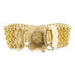Edwardian continental yellow gold bracelet