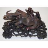 Early Chinese carved wood water buffalo figure